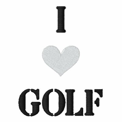 "I LOVE GOLF" SHIRT - Customized EMBROIDERY Embroidered Shirt