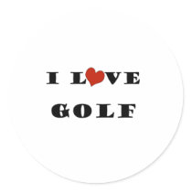 I Love Golf Sticker