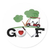 I Love Golf stickers by Ricaso_Greetings I Love Golf stickers