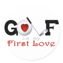 I Love Golf Stickers