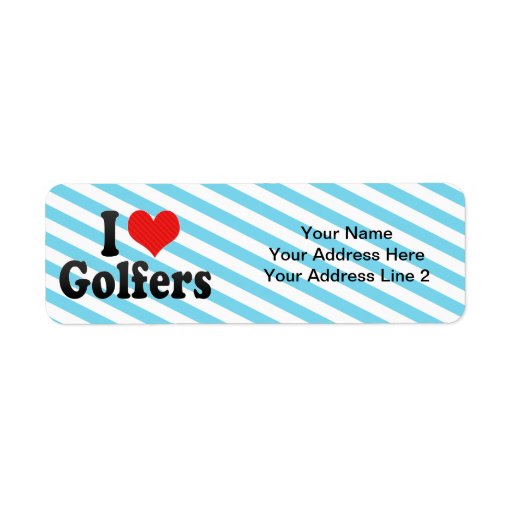 I Love Golfers Return Address Label