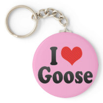 I Love Goose Keychain