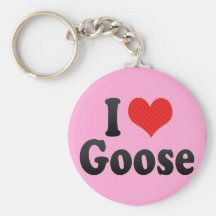 I Love Goose Keychain