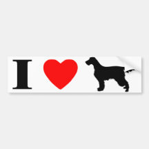 I Love Gordon Setters Bumper Sticker