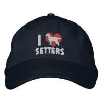 I Love Gordon Setters Embroidered Hat (Dark) embroidered hats by MenagerieMayhem I Love Gordon Setters Embroidered Hat (Dark) embroidered hats