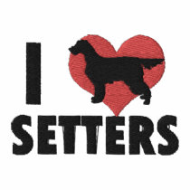 I Love Gordon Setters Embroidered Shirt (Hoodie) embroidered shirts