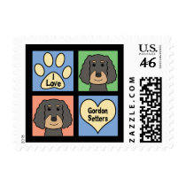 I Love Gordon Setters Postage