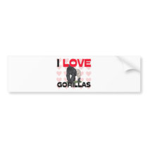 I Love Gorillas bumper stickers