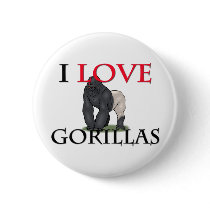 I Love Gorillas Buttons
