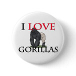 I Love Gorillas buttons