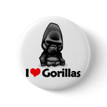 I Love Gorillas buttons