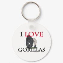 I Love Gorillas keychains