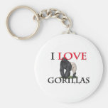 I Love Gorillas Keychain