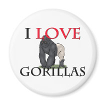 I Love Gorillas magnets by tshirtshirts I Love Gorillas magnets