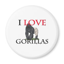 I Love Gorillas magnets by tshirtshirts I Love Gorillas magnets