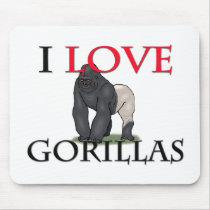 I Love Gorillas mousepads
