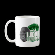 I love gorillas mugs by crazycooldesigns I love gorillas mugs