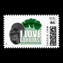 I love gorillas postage by crazycooldesigns I love gorillas postage