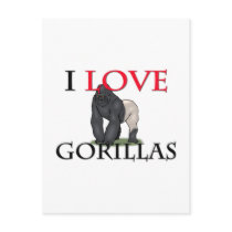 I Love Gorillas postcards by tshirtshirts I Love Gorillas postcards