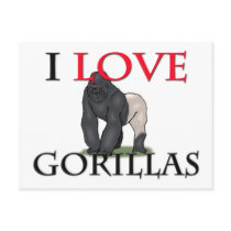 I Love Gorillas postcards by tshirtshirts I Love Gorillas postcards