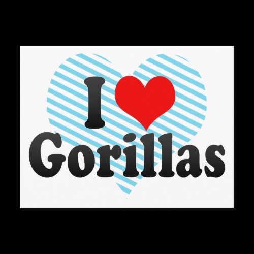 I Love Gorillas Post Card