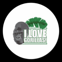 I love gorillas stickers by crazycooldesigns I love gorillas stickers