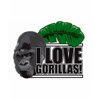I love gorillas tshirts by crazycooldesigns