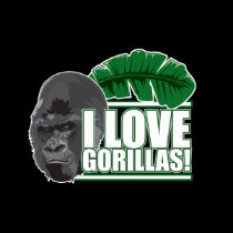 I love gorillas t-shirts by crazycooldesigns I love gorillas t-shirts