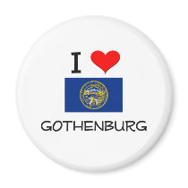 I Love Gothenburg Nebraska Fridge Magnets