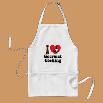 I love Gourmet Cooking Apron by Anotherfort I love Gourmet Cooking Apron