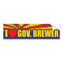 I Love Governor Brewer Bumper Sticker