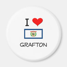 I Love Grafton West Virginia Refrigerator Magnet