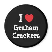 I love Graham Crackers heart T-Shirt magnets