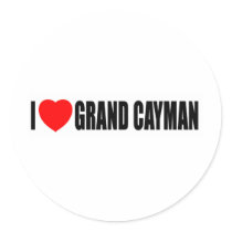 I Love Grand Cayman Round Stickers