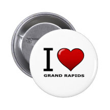 I LOVE GRAND RAPIDS,MI - MICHIGAN BUTTONS