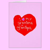 I Love Grandma and Grandpa cards