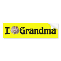I Love Grandma Flower Graphic bumper stickers