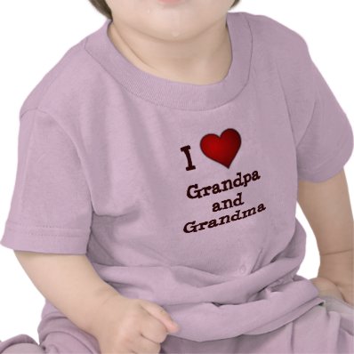 I Love grandpa and grandma infant/toddler shirt