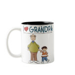 I Love Grandpa Brown Haired Boy Mug