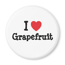 I love Grapefruit heart T-Shirt magnets