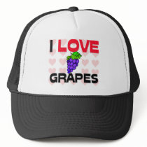 I Love Grapes hats