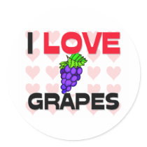 I Love Grapes stickers