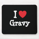 I love Gravy heart T-Shirt Mouse Mats