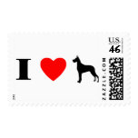 I Love Great Danes Stamps