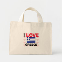 I Love Greece Bags