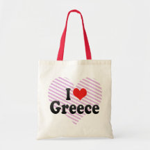 I Love Greece Canvas Bag