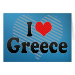 I Love Greece Greeting Card