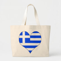 I Love Greece Tote Bags