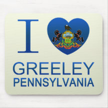 I Love Greeley, PA Mouse Pads