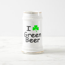 I Love Green Beer St Patricks Day Coffee Mug